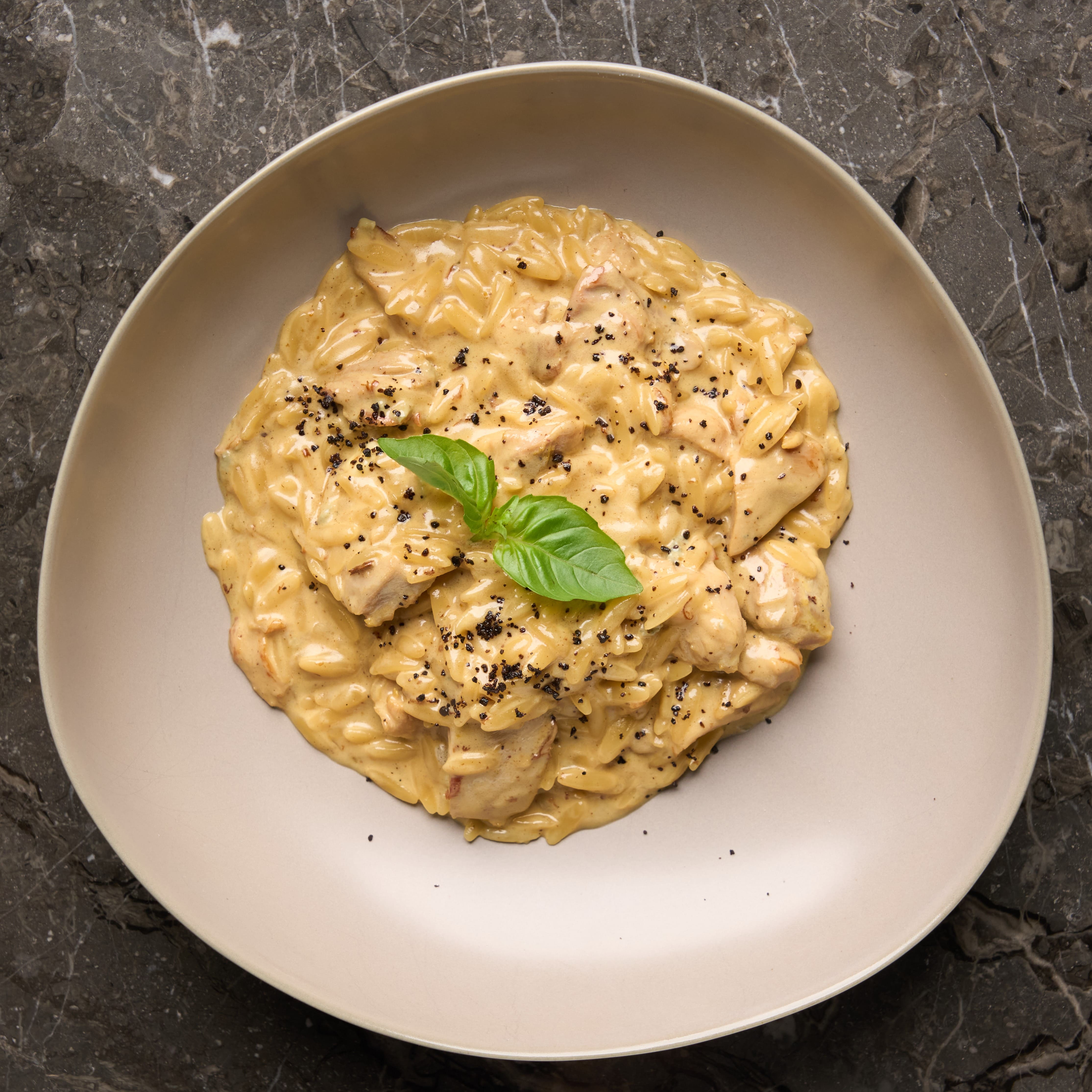 Орзо с Цыплёнком в Сливочном Соусе